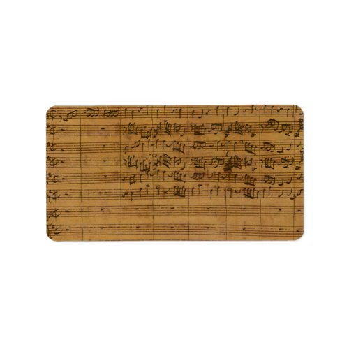 Vintage Sheet Music by Johann Sebastian Bach Label