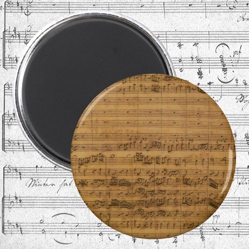 Vintage Sheet Music by Johann Sebastian Bach Magnet