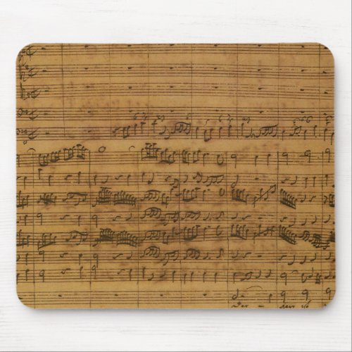 Vintage Sheet Music by Johann Sebastian Bach Mouse Pad