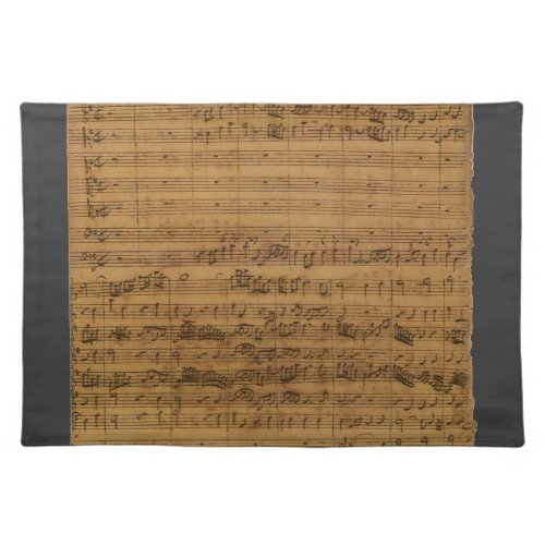 Vintage Sheet Music by Johann Sebastian Bach Placemat
