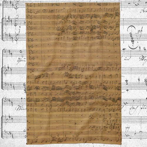 Vintage Sheet Music by Johann Sebastian Bach Towel