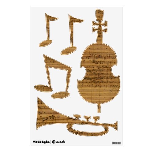 Vintage Sheet Music by Johann Sebastian Bach Wall Decal