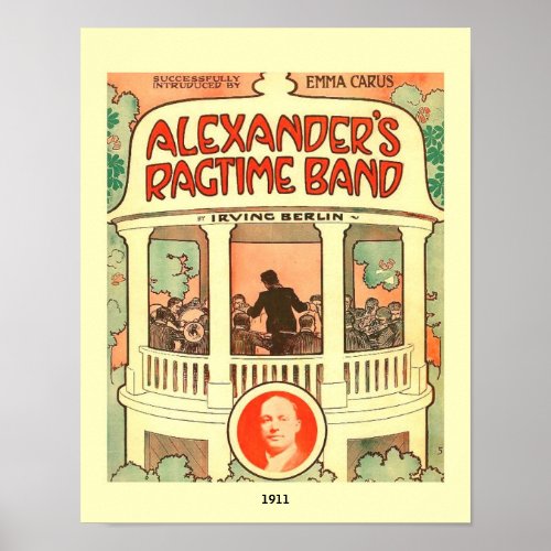Vintage Sheet Music Cover Alexander's Ragtime Band