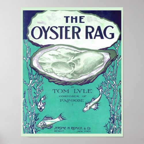 Vintage Sheet Music Cover copy THE OYSTER RAG 1910