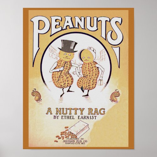 Vintage Sheet Music Cover Peanuts A Nutty Rag copy