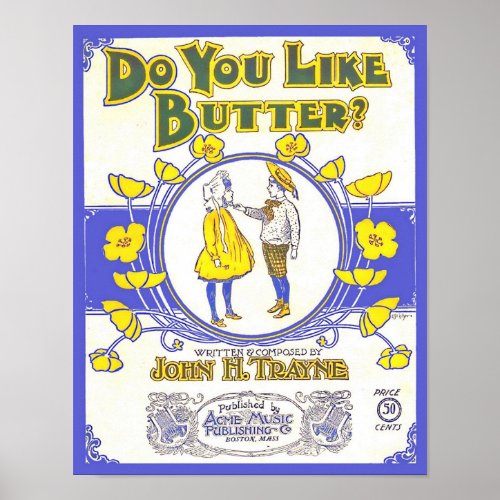 Vintage Sheet Music Do You Like Butter? Cover copy
