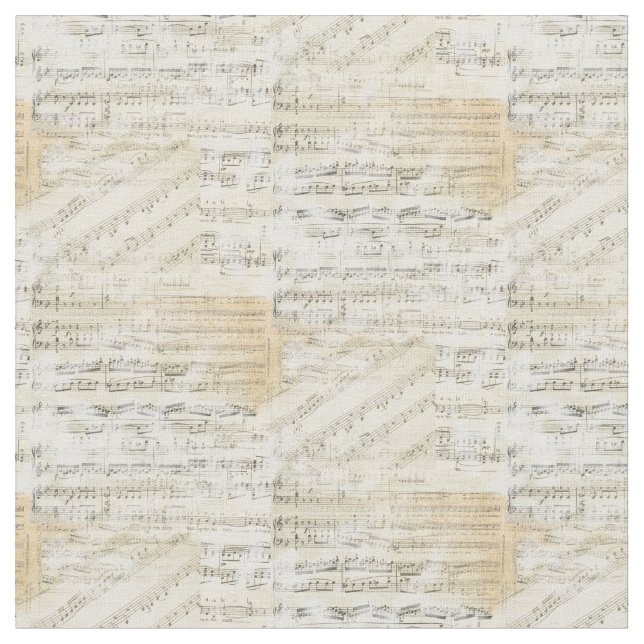 Vintage Sheet Music Fabric (Close Up)