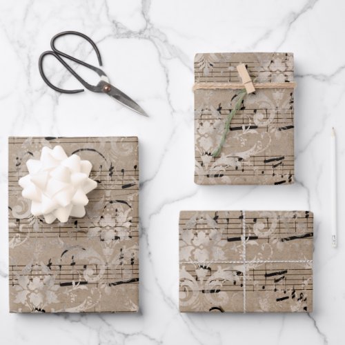 Vintage Sheet Music Gift Wrapping Paper