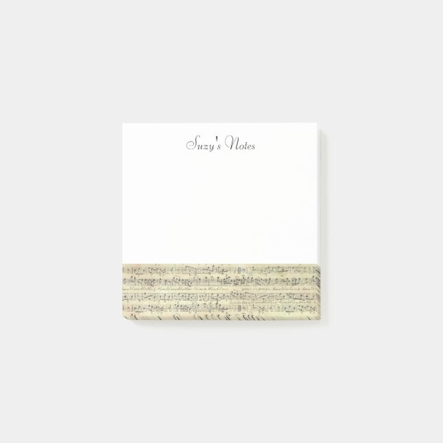 Vintage Sheet Music Note Musician (Front)