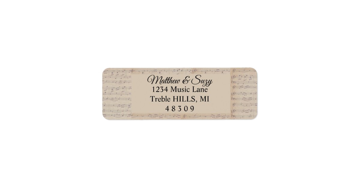 Unique Note Label Vintage Sheet Music note Musician Label | Zazzle