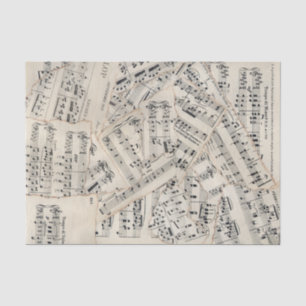 Vintage Sheet Music Paper Collage