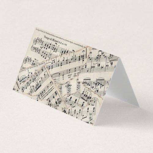 Vintage Sheet Music Paper Collage Card