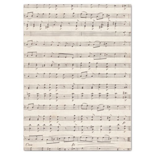 Vintage Sheet Music Paper for Decoupage 