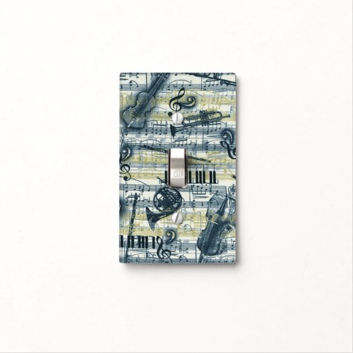 Vintage Sheet Music Pattern Light Switch Cover