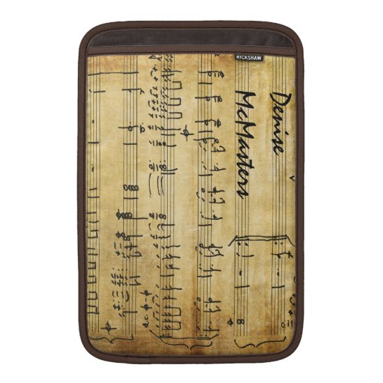 Vintage Sheet Music - Personalized with Name MacBook Air Sleeve