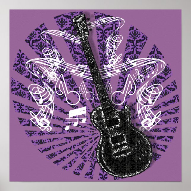 Vintage Sheet Music Rock N Roll Poster (Front)