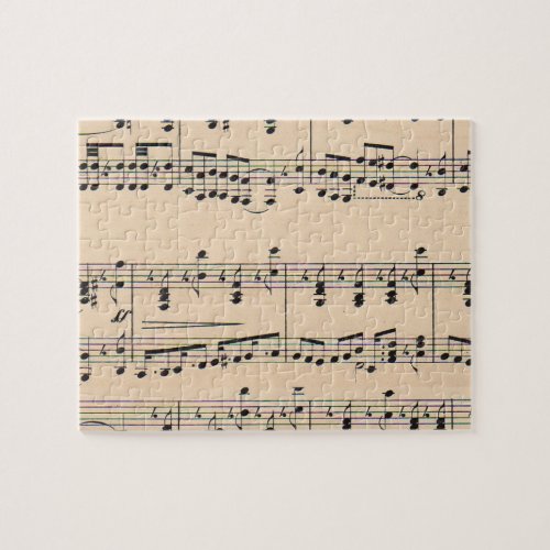 Vintage Sheet Music Score Notes Jigsaw Puzzle