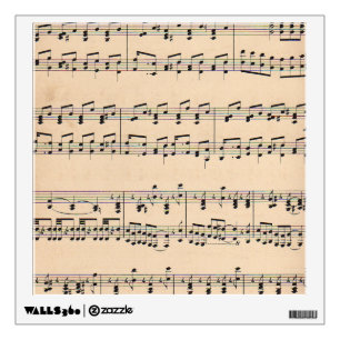 Vintage Sheet Music Score Notes Wall Decal