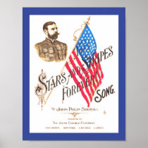 Vintage Sheet Music Stars and Stripes Forever copy