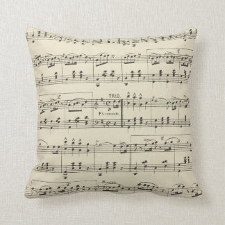 Vintage Sheet Music Throw Pillow