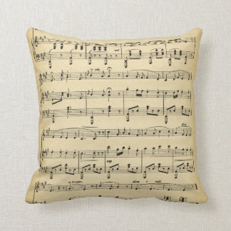 Vintage Sheet Music Throw Pillow