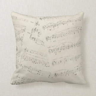 Vintage Sheet Music Throw Pillow