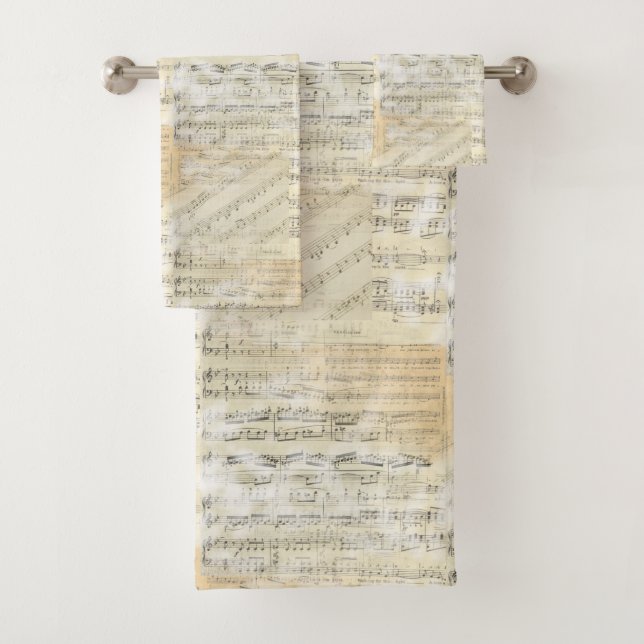 Vintage Sheet Music Towel Set (Insitu)