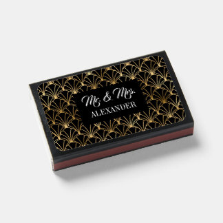 VINTAGE shell 1920's gold art deco Matchbox Matchboxes