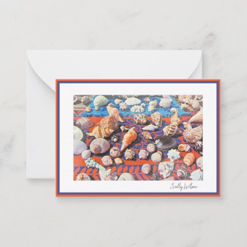 Vintage Shells Stationary Note Card