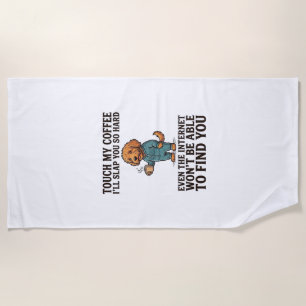Vintage Sheltie Dog I Love My Bruiser Retro Design Beach Towel
