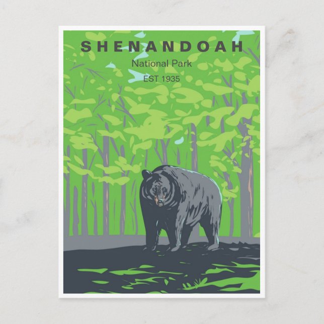 Vintage Shenandoah National Park Travel Virginia Postcard (Front)