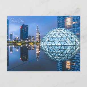 Vintage shenzhen China chinese Travel watercolor Postcard