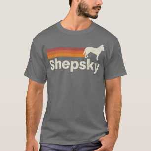 Vintage Shepsky Retro Mom Dad Dog T-Shirt
