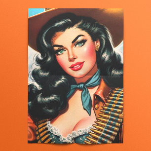 Vintage Sheriff Pin-up Tissue Paper