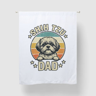Vintage Shih Tzu Dad Dog Lover Shirt Design_1 Blackout Curtains