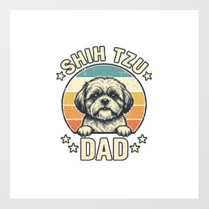 Vintage Shih Tzu Dad Dog Lover Shirt Design_1 Floor Decals