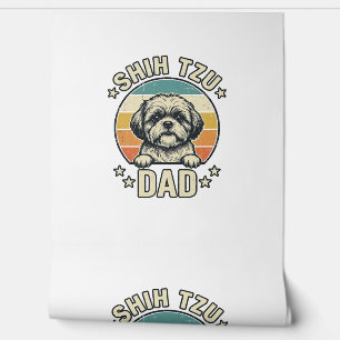 Vintage Shih Tzu Dad Dog Lover Shirt Design_1 Wallpaper