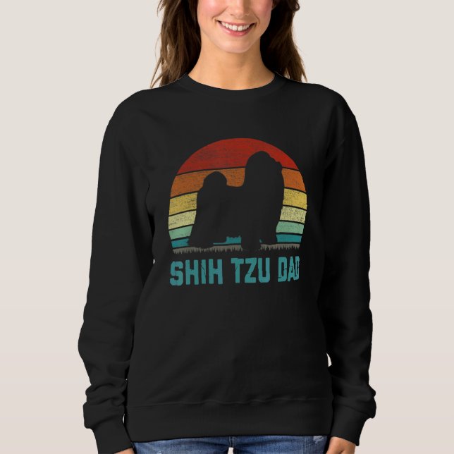 Vintage Shih Tzu Dad  Dog Sweatshirt (Front)
