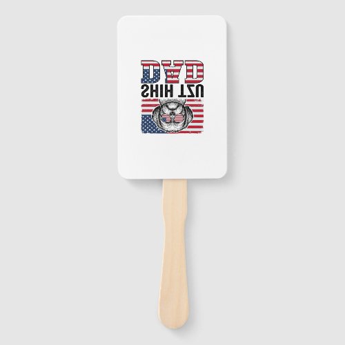 Vintage Shih Tzu Dad Patriotic Dog Shirt Design_1 Hand Fan