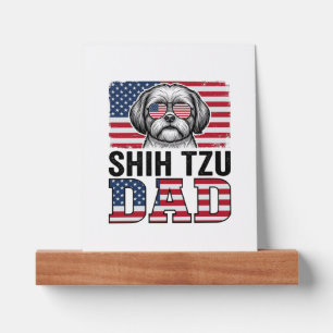 Vintage Shih Tzu Dad Patriotic Dog Shirt Design_1 Picture Ledge