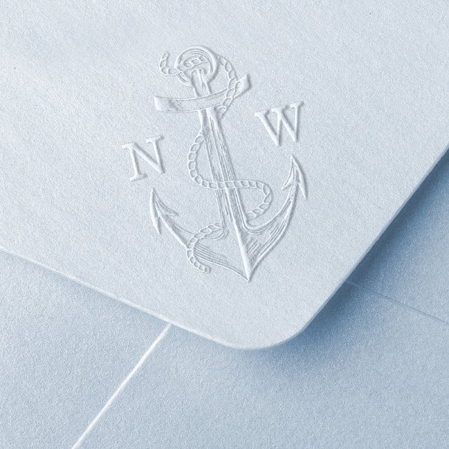 Vintage Ship Anchor & Rope Nautical Monogram Embosser (Creator Uploaded)