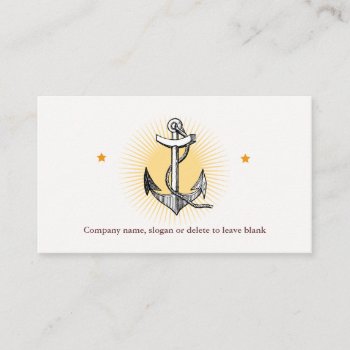 Vintage Ship Anchor Sailing Business Business Card by sm_business_cards at Zazzle