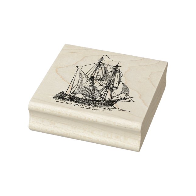 Vintage Ship Rubber Stamp (Stamp)