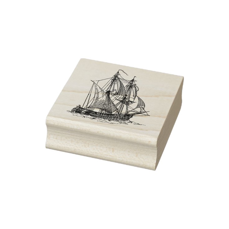 Vintage Ship Rubber Stamp Zazzle