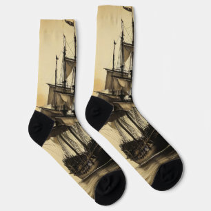 Vintage Ship Socks