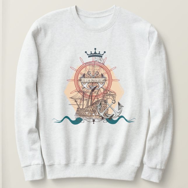 Vintage Ship Sweatshirt (Design Front)