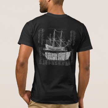 Vintage Ship T-shirt by ZunoDesign at Zazzle