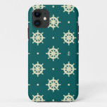Vintage Ship Wheel Pattern iPhone 11 Case