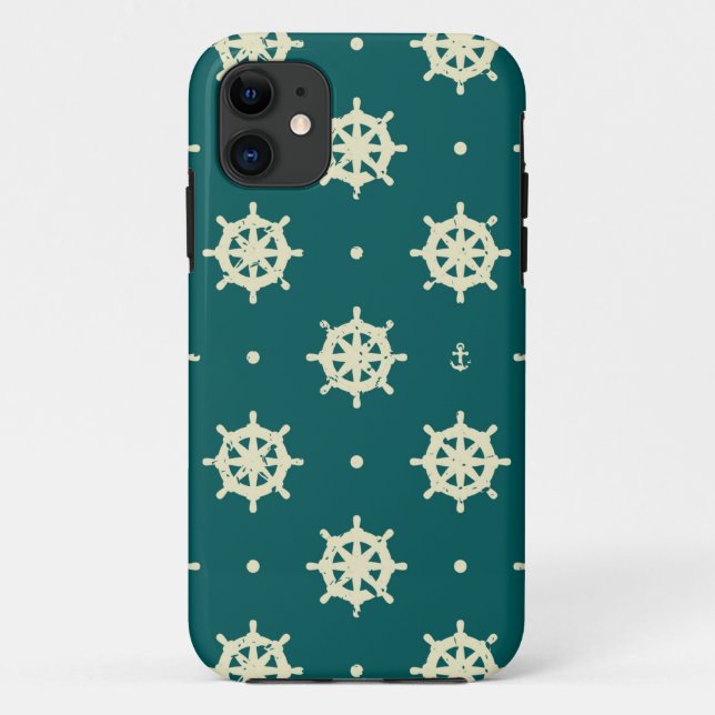 Vintage Ship Wheel Pattern Case-Mate iPhone Case (Back)
