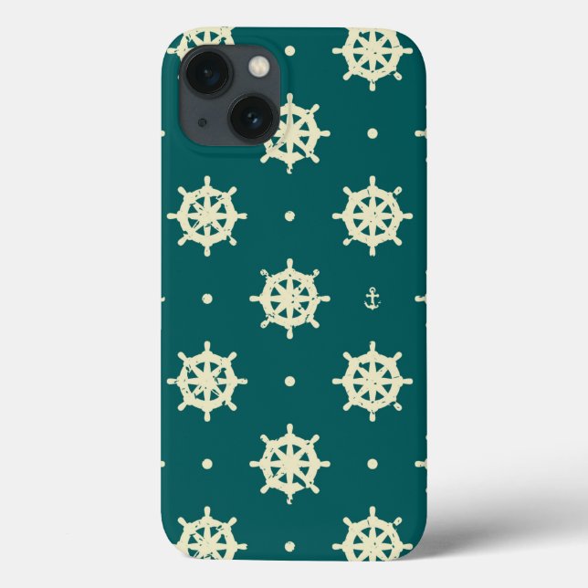 Vintage Ship Wheel Pattern Case-Mate iPhone Case (Back)
